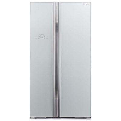 Hitachi 700L Gross Side By Side Refrigerator Inverter Compressor Glass Grey Model RS700PUK2GS | 1 Year Full 5 Years Compressor Warranty