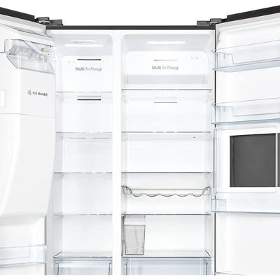 Hisense 696 Litres Refrigerator Two Door Side by Side Ice and Water Dispenser Silver Model RS696N4IBGU | 1 Year Full 5 Years Compressor Warranty
