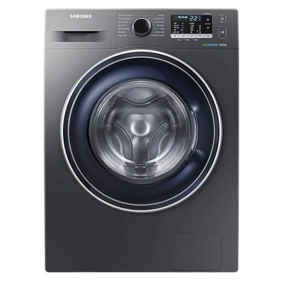 Samsung 8 kg Front Load Washing Machine Eco-bubble BLACK Model- WW80J5555FX  | 1 Year Full Warranty 