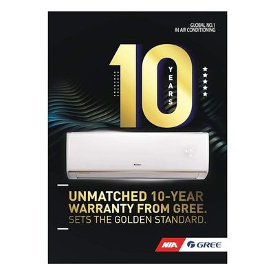 Gree Split Air Conditioner 1.5 Ton, Inverter Compressor, Heat and Cool - White - V2`matic-N18H3"Min 1 year manufacturer warranty"