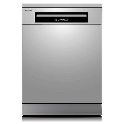 Toshiba 14 Place Setting, 6 Programs Free Standing Dishwasher with Dual Wash Zone, DW14F1(S) Silver -