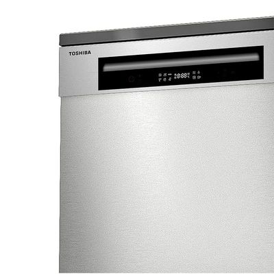 Toshiba 14 Place Settings, 6 Programs Free Standing Dishwasher with Dual Wash Zone, DW14F1(W) White - 1 Year Warranty