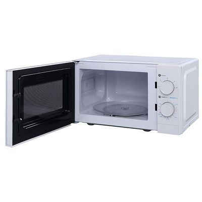 Midea 20 Liters Solo Microwave Oven with 5 Power Levels, 700W, Child-Safety-Lock, Defrost Function, 35 Minutes Timer, Fast Reheat, Push Button Door Opening, Good for Home &amp; Office, White, MO20MWH