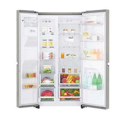 LG Side by Side Refrigerator GR-L247SLKV 601LTR, Platinum Silver, Smart Inverter compressor