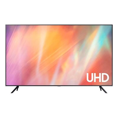 Samsung 58 Inch TV UHD 4K Processor Slim Look PQI 2000 HDR 10+ Mega Contrast UHD Dimming Pur Color Built In Receiver - UA58AU7000UXZN (2021 Model)