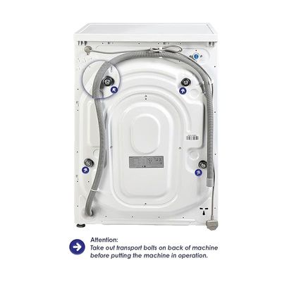 Super General 8 kg 1400 RPM Front Loading Washing Machine Hidden LED Display Silver 15 Programs  Model-  SGW-8500-HD | 1 Year Full Warranty 