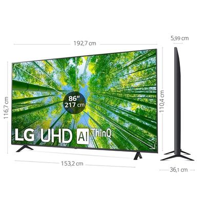 LG UHD 55 بوصة UP75 Series 4K Active HDR webOS ذكي مع ThinQ AI، 55UP7550PVG، موديل 2021