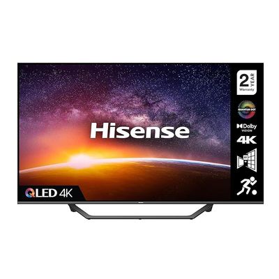 HISENSE 55A7GQE-T QLED Series 55 بوصة 4K UHD Dolby Vision HDR تلفزيون ذكي معدل تحديث 60 هرتز مع YouTube وNetflix وShahid وAmazon Prime وFreeview Play وBluetooth، معتمد من TUV/TUB (2022-23 جديد)