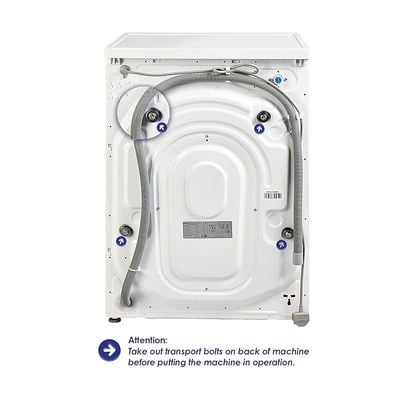 Super General 12 kg Front Loading Washing Machine 1400 RPM Washer Energy efficient Hidden LED Display 15 Programs Silver  Model- SGW-12500-HD | 1 Year Warranty 