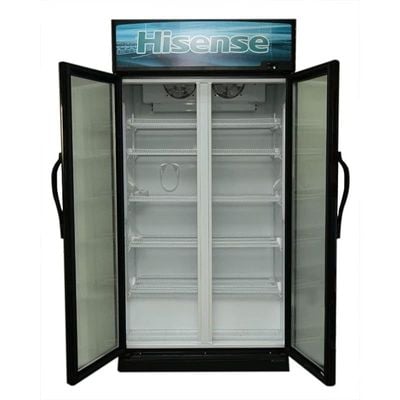 Hisense Showcase Chiller 990 Liter Double Doors Black Model FL99WCD1-1 Years Full &amp; 5 Years Compressor Warranty.