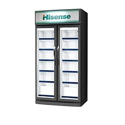 Hisense Showcase Chiller 990 Liter Double Doors Black Model FL99WCD1-1 Years Full &amp; 5 Years Compressor Warranty.