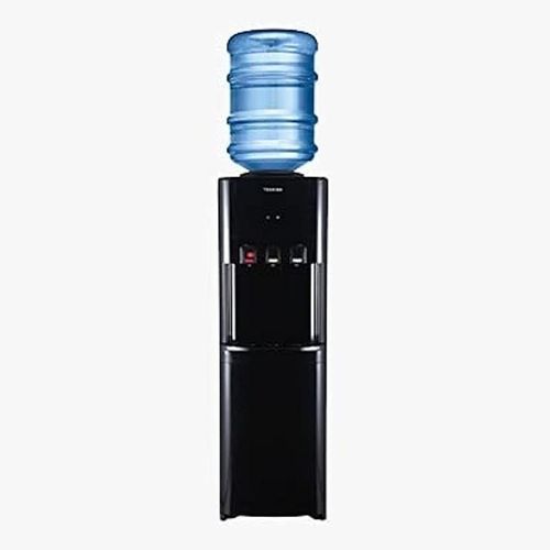 TOSHIBA Top Load Water Dispenser with Hot, Cold &amp; Normal Water options&amp; 20L storage cabinet.RWF W1766TUD1 3 Years Compressor Warranty, Black