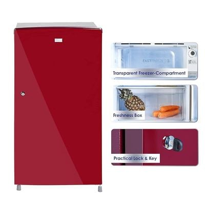 Super General 171 Liter Gross Volume Compact Design Refrigerator Bordeaux Red Beverage Fridge with Lock Freezer Box Defrost Model- SGR-205 | 1 Year Warranty 