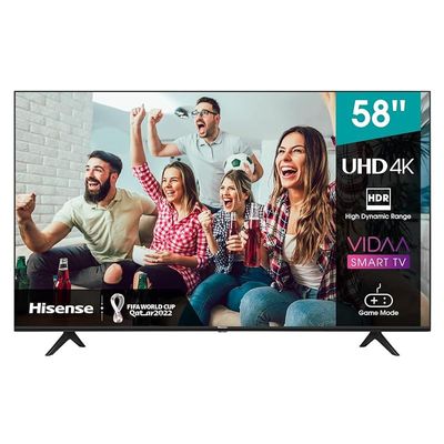 Hisense 58 Inch TV UHD Smart HDR 10/HLG Wifi (2.4GHZ) Bluetooth 5.0 DLNA HDCP Version H.265 decoder - 58A61K (2021 Model)