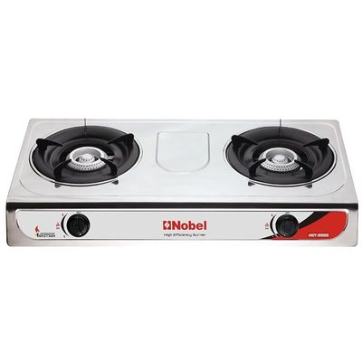 Nobel 2 Burner Gas Stove with Auto Ignition Model-NGT2002 | 1 Year Warranty.