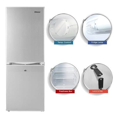 Nobel Fridge With Bottom Mounted Freezer White model: NBF325 | 1 Year Full 5 Years Compressor Warranty