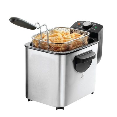 Nobel 4 Liters Deep Fryer Stainless Steel Silver Black Color Model – NDF8G | 1 Year Warranty.