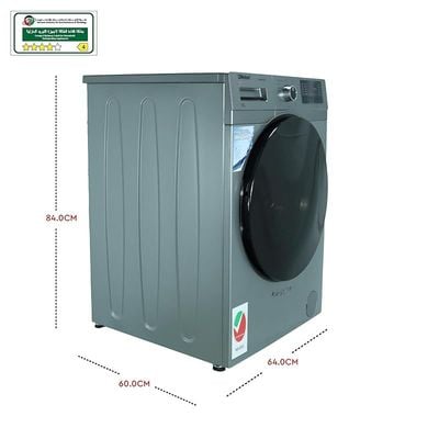 Nobel Front load Washer, 16 Programs, Stainless Steel Drum, 64 Ltr Drum Volume, 1200RPM, Inverter BLDC Motor, Heat Shrink Packaging, Child Lock, 60 x 84 x 59 cm 10 kg NWM1000FSI‹ Silver