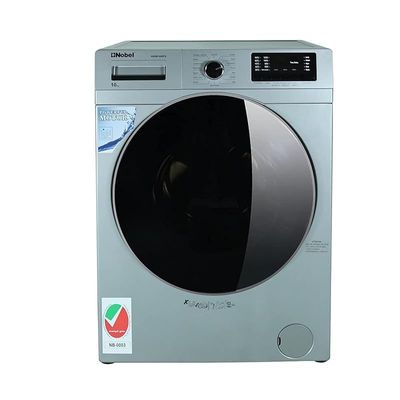 Nobel Front load Washer, 16 Programs, Stainless Steel Drum, 64 Ltr Drum Volume, 1200RPM, Inverter BLDC Motor, Heat Shrink Packaging, Child Lock, 60 x 84 x 59 cm 10 kg NWM1000FSI‹ Silver