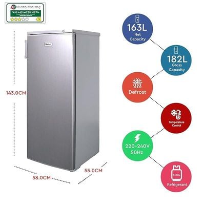 Nobel Upright Freezer 170 Litre 6 Drawer External Handle"Min Model: NUF275S | 1 year manufacturer warranty & 5 Years Compressor Warranty 