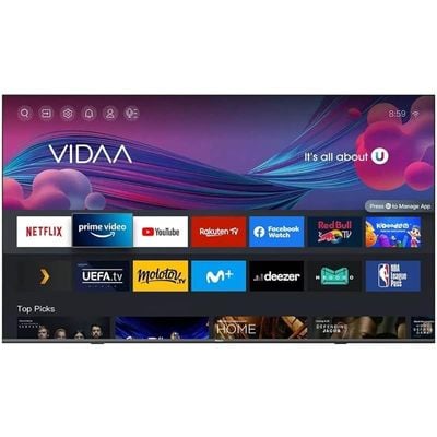 تلفزيون هايسينس 75 بوصة، تلفزيون ذكي بدقة 4K UHD، مع تقنية Dolby Vision HDR وDTS Virtual X وYouTube وNetflix وShahid وPrime وFreeview Play وBluetooth &amp; واي فاي أسود موديل 75A61GSD- ضمان كامل لمدة عام.