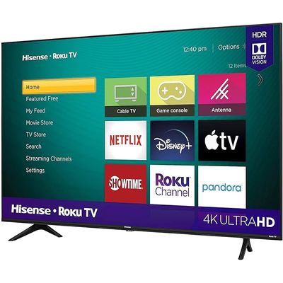 Hisense 50 Inch TV 4K UHD Smart TV, With Dolby Vision HDR, DTS Virtual X, YouTube, Netflix, Freeview Play &amp; Alexa Built-in, Bluetooth &amp; WiFi Black Model 50A61GTUK - 1 Year Full Warranty.