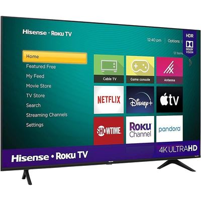 Hisense 50 Inch TV 4K UHD Smart TV, With Dolby Vision HDR, DTS Virtual X, YouTube, Netflix, Freeview Play &amp; Alexa Built-in, Bluetooth &amp; WiFi Black Model 50A61GTUK - 1 Year Full Warranty.