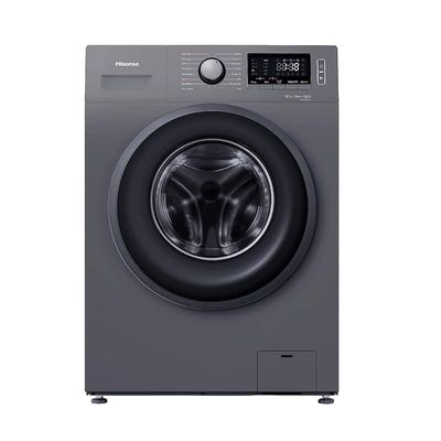 Hisense 9 Kg Front Load Washing Machine 1400 RPM Silver Model WFPV9014EMT -1 Years Full Warranty.