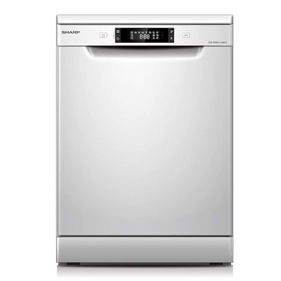 Sharp Free Standing Dishwasher 3 Basket 14 Place Settings And 8 Program White Model- QW-MA814-WH | 1 Year Warranty.