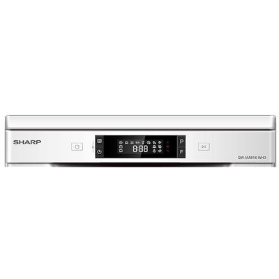 Sharp Free Standing Dishwasher 3 Basket 14 Place Settings And 8 Program White Model- QW-MA814-WH | 1 Year Warranty.