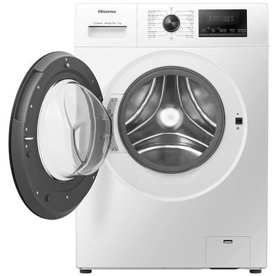 Hisense 7 Kg Front Load Washing Machine 1200 RPM White Model WFKV7012 | 1 Year Warranty