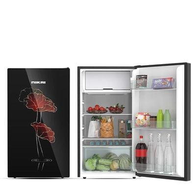 NIKAI 140 Liter Mini Single Door Refrigerator Black Model NRF140G | 1 Year Full 5 Years Compressor Warranty