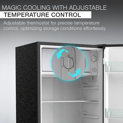 NIKAI 140 Liter Mini Single Door Refrigerator Black Model NRF140G | 1 Year Full 5 Years Compressor Warranty