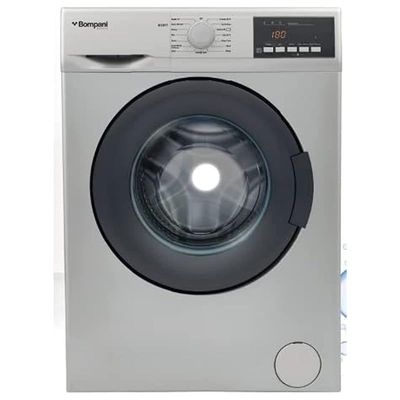 Bompani 7Kg Free Standing Washer 15 Programs Stainless Steel Tub Silver Finish BI2877 | 1 Year Warranty