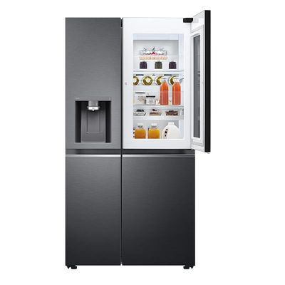 LG 617 Liter Side By Side Refrigerator Interview LINEAR Cooling™ Matte Black Color Model- GRX267CQES | 1 Year Full 10 Year Compressor Warranty.