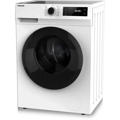 Toshiba Front Load 8Kg Washer, &amp; 5Kg Dryer, Quick Wash, 12 Programmers, Energy Saving, White Color &amp; 1200 RPM Model - TWDBK90S2A(WK) - 1 Year Full Warranty.