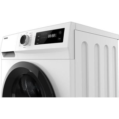 Toshiba Front Load 8Kg Washer, &amp; 5Kg Dryer, Quick Wash, 12 Programmers, Energy Saving, White Color &amp; 1200 RPM Model - TWDBK90S2A(WK) - 1 Year Full Warranty.