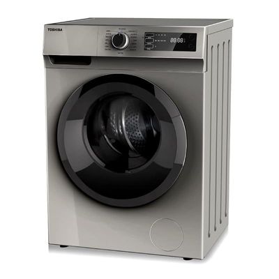 Toshiba 8 Kg Wash 5 Kg Dry Front Load Washing machine, The Great Waves, Real Inverter, Drum Sterilization, Child Lock, TWD BK90S2ASK 1 Year Warranty Silver/Black