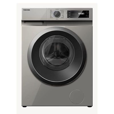 Toshiba 8 Kg Wash 5 Kg Dry Front Load Washing machine, The Great Waves, Real Inverter, Drum Sterilization, Child Lock, TWD BK90S2ASK 1 Year Warranty Silver/Black