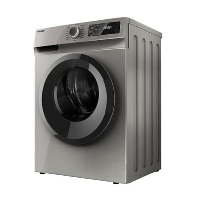 Toshiba 8 Kg Wash 5 Kg Dry Front Load Washing machine, The Great Waves, Real Inverter, Drum Sterilization, Child Lock, TWD BK90S2ASK 1 Year Warranty Silver/Black