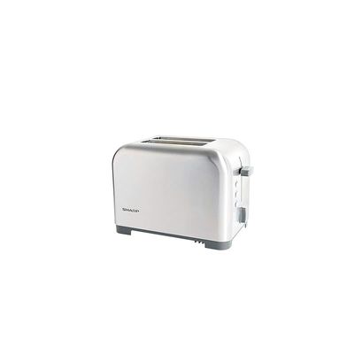 SHARP 2 SLICE 850W STAINLESS STEEL TOAST WITH CRUMB TRAY SILVER