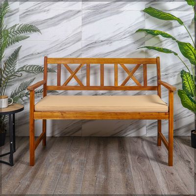 YATAI Acacia Wood Garden Lounge Seating Sofa with Cushions Patio Sofa Seating Wooden Outdoor Balcony Terrace Yard Lawn Furniture