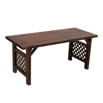 Yatai Solid Wood Outdoor Table & Chair Set Wood Dining Table and Chairs Set Furniture for Arts and Activity