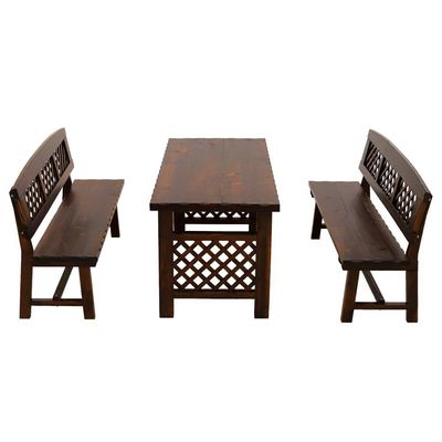 Yatai Solid Wood Outdoor Table & Chair Set Wood Dining Table and Chairs Set Furniture for Arts and Activity