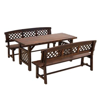 Yatai Solid Wood Outdoor Table & Chair Set Wood Dining Table and Chairs Set Furniture for Arts and Activity