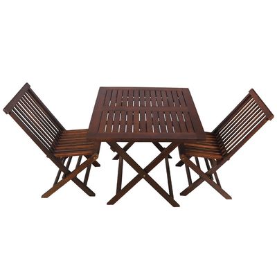 Yatai Patio Bistro 2 Chair 1 Table Set - Folding Outdoor Wood Chair And Table Set Folding Dining Table Set For Garden Furniture