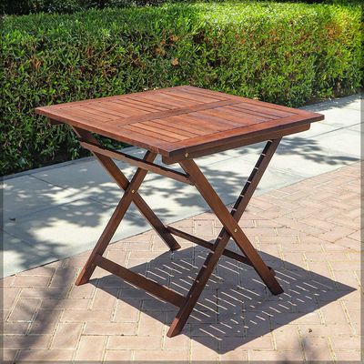 Yatai Foldable Eucalyptus Wood Table - Outdoor Wood Table Dining Table For Garden Furniture Balcony Pool Side and Outdoor Area use