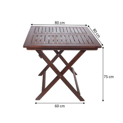 Yatai Foldable Eucalyptus Wood Table - Outdoor Wood Table Dining Table For Garden Furniture Balcony Pool Side and Outdoor Area use