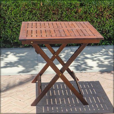 Yatai Foldable Eucalyptus Wood Table - Outdoor Wood Table Dining Table For Garden Furniture Balcony Pool Side and Outdoor Area use