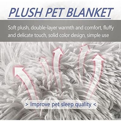 Comfortable Ultra Soft Pet Blanket With Self Warming Soft Cushion With Fleece Handfeel (Size 80×55CM)